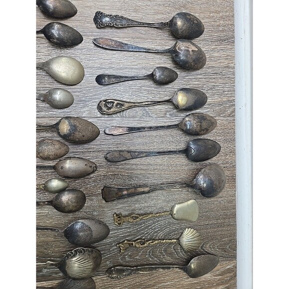 Lot of 44 Vintage Antique Silverplate Flatware Spoons Forks Crafting Silverware - Picture 16 of 16